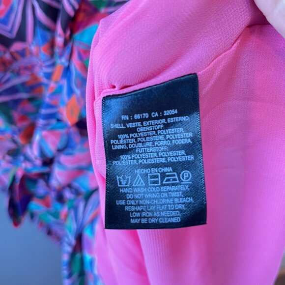 Vanessa Virginia Anthropologie Beaded Mural Maxi Dress With Geometric Print-Sz. - Picture 5 of 6